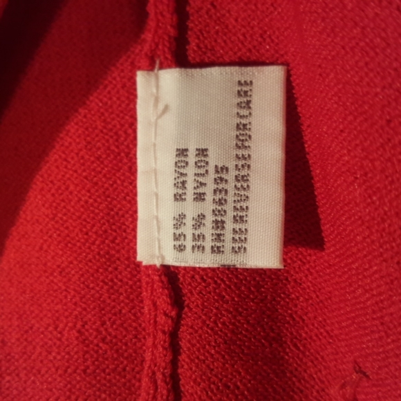 ANN TRINITY ♡ Gorgeous Red Ribbon Sequin Embellished Bling Button Front Blouse M - Picture 16 of 16